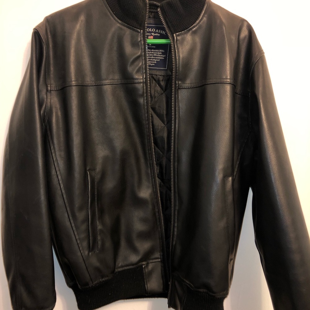 USPA Polo bomber leather jacket